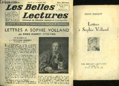 LETTRES A SOPHIE VOLLAND - LES BELLES LECTURES - 5 ANNEE - N148