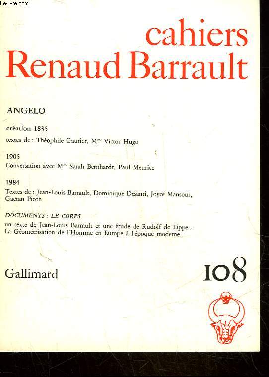 CAHIERS RENAUD BARRAULT - 108 - ANGELO