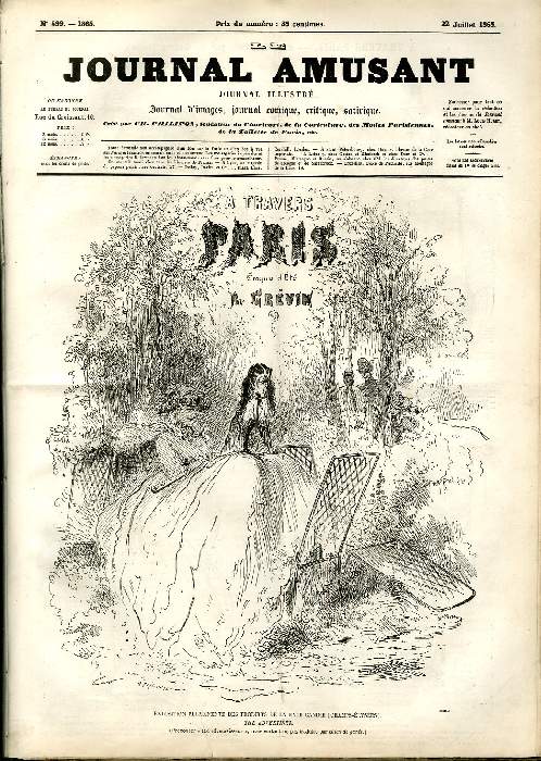 LE JOURNAL AMUSANT N 499 : A TRAVERS PARIS, DE LA CURIOSITE EN AMOUR, UNE REPETITION GENERALE, FANTASIAS