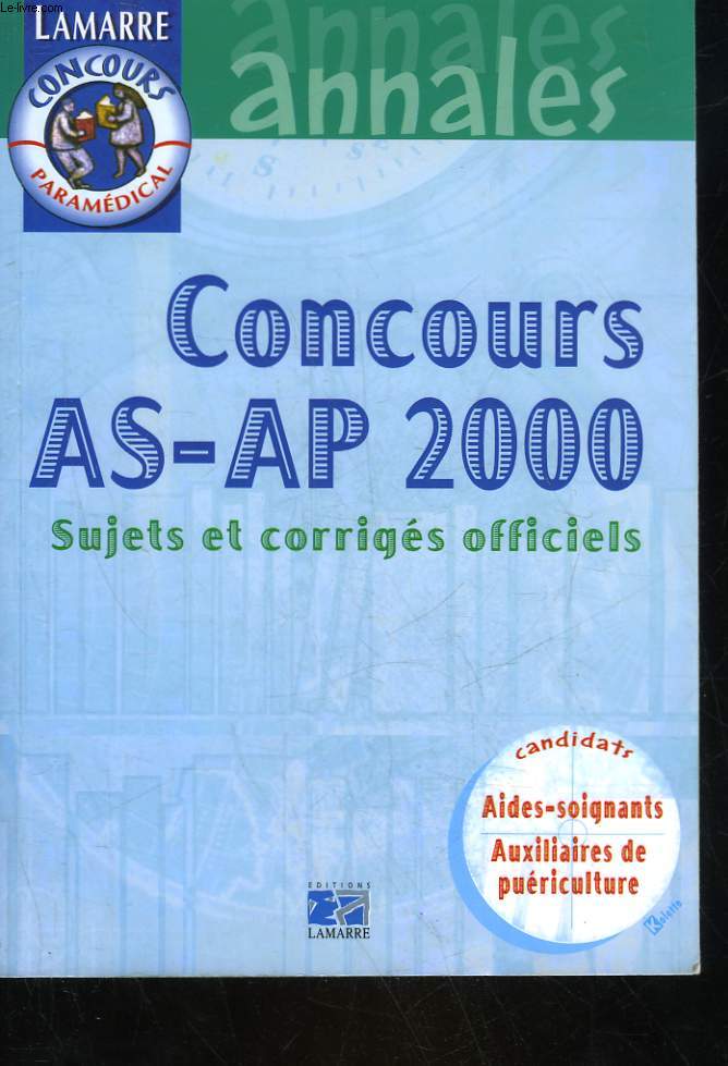 CONCOURS AS-AP 2000 - SUJETS ET CORRIGES OFFICIELS