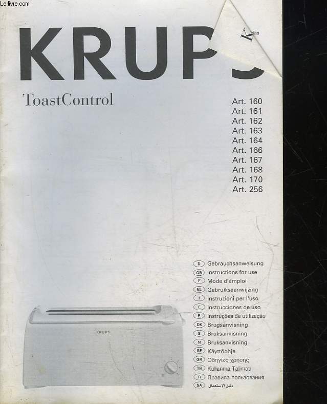 KRUPS - TOAST CONTROL