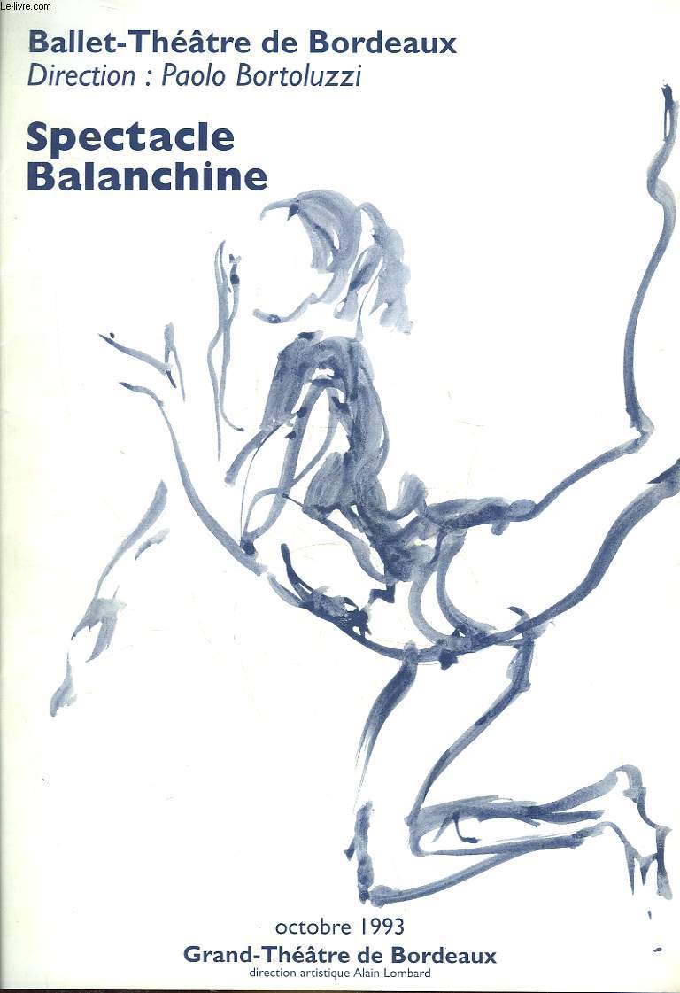 1 PROGRAMME - SPECTACLE BALANCHINE