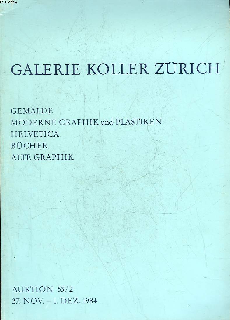 1 CATALOGUE : GALERIE KOLLER ZURICH