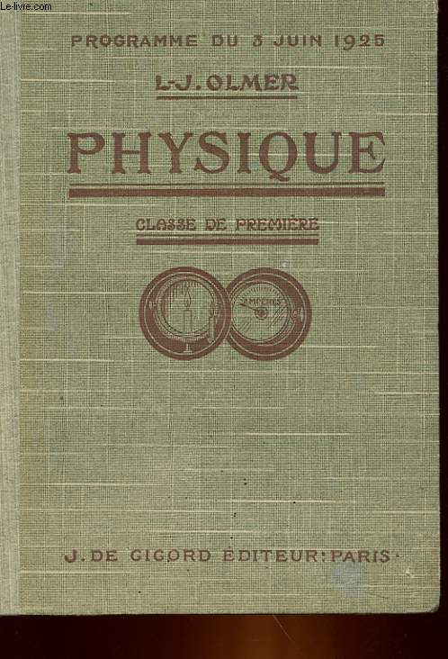 PHYSIQUE - CLASSE DE PREMIERE