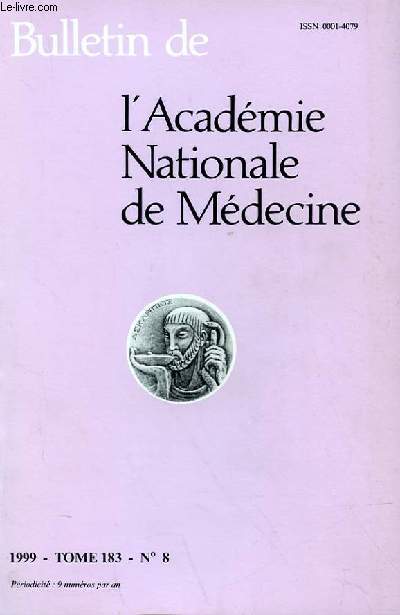 BULLETIN DE L'ACADEMIE NATIONALE DE MEDECINE TOME 183 - N 8