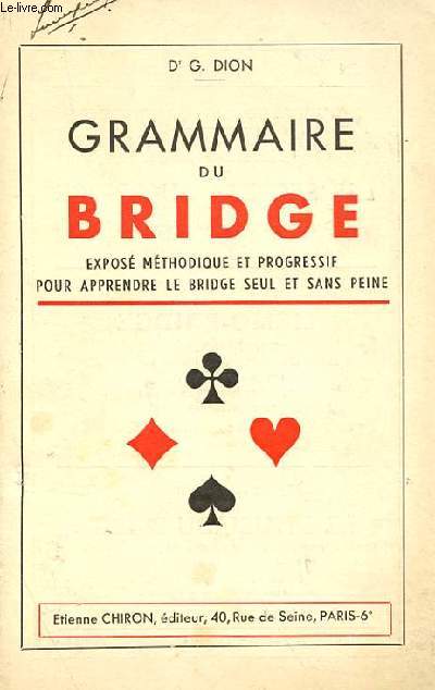 GRAMMAIRE DU BRIDGE