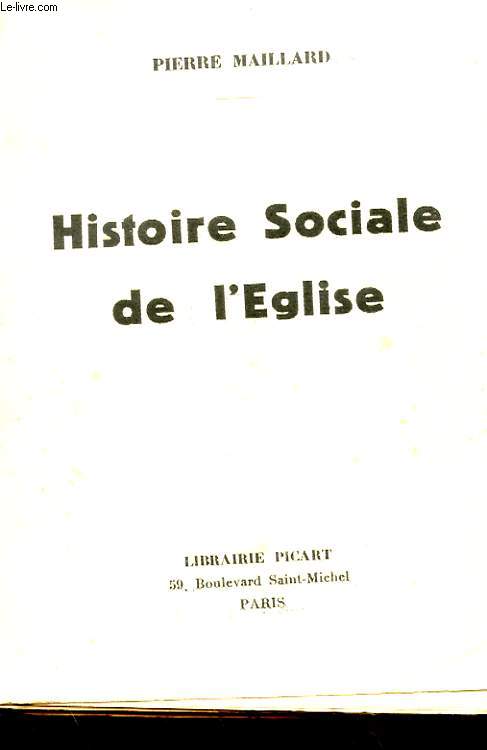 HISTOIRE SOCIALE DE L'EGLISE