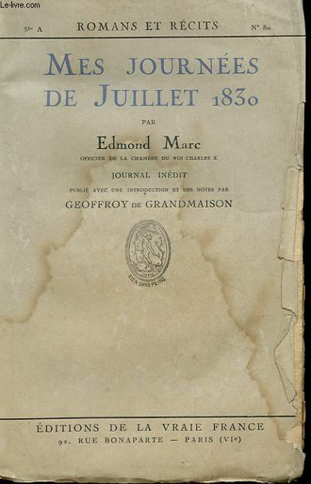 MES JOURNEES DE JUILLET 1830