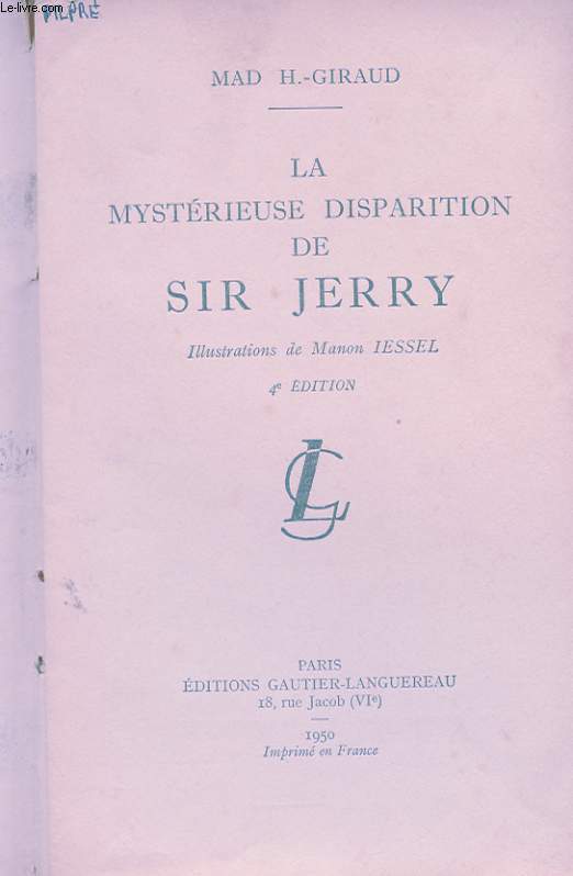 LA MYSTERIEUSE DISPARITION DE SIR JERRY