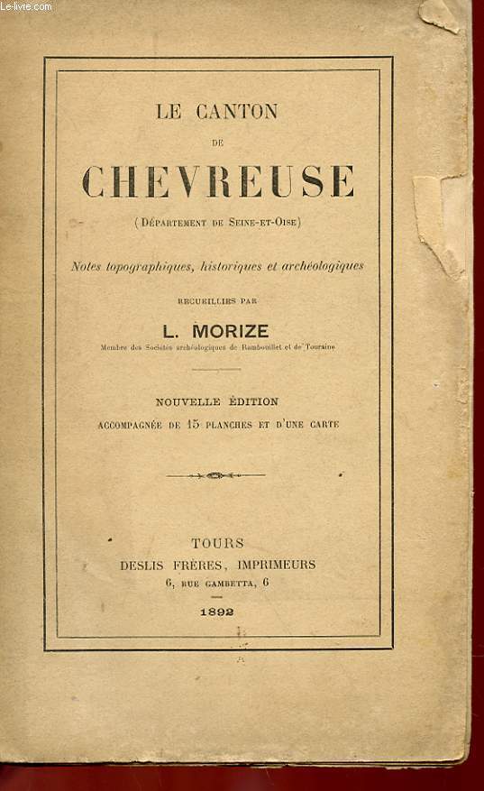 LE CANTON DE CHEVREUSE (DEPARTEMENT DE SEINE-ET-OISE)