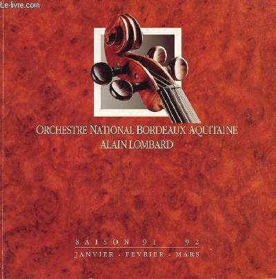 ORCHESTRE NATIONAL BORDEAUX AQUITAINE - JANVIER, FEVRIER, MARS