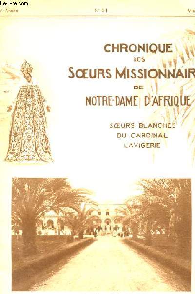 CHRONIQUE DES SOEURS MISSIONAIRES DE NOTRE-DAME D'AFRIQUE N211