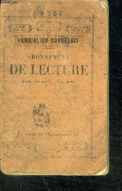 PANBIBLION BORDELAIS N9254 - LE SECRET DE LA CONFESSION