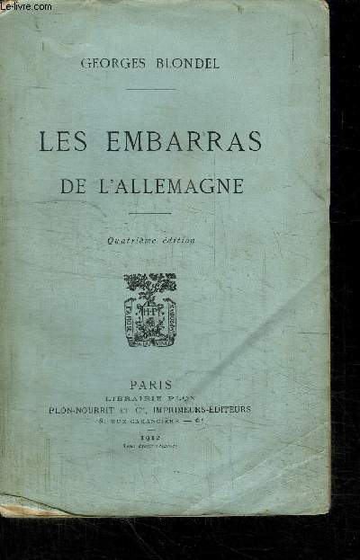 LES EMBARRAS DE L'ALLEMAGNE - 4 EDITION
