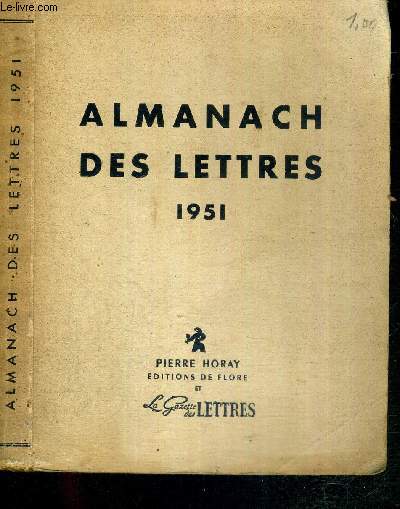 ALMANACH DES LETTRES 1951