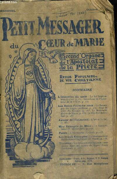 PETIT MESSAGER DU COEUR DE MARIE - N9 - 61e anne - octobre 1935 - revue populaire de vie chrtienne