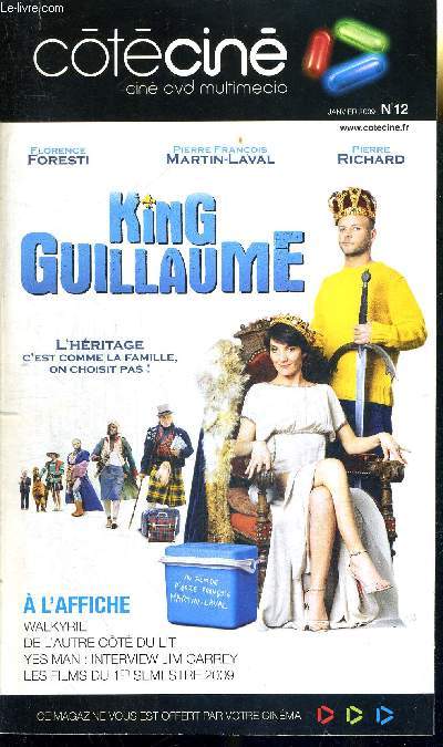 COTECINE N12 - JANVIER 2009 / King Guillaume / Slumdog millionaire / festival d'Alpes d'Huez / interview de Jim Carrey / Yes man / Twilight, chapitre 1 : Fascination...