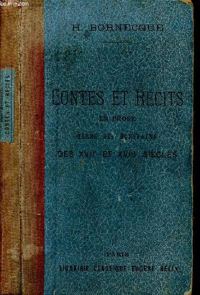 CONTES ET RECITS EN PROSE TIRES DES ECRIVAINS DES XVIIe ET XVIIIe SIECLES