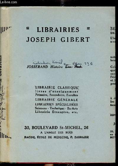 LIBRAIRIES JOSEPH GIBERT