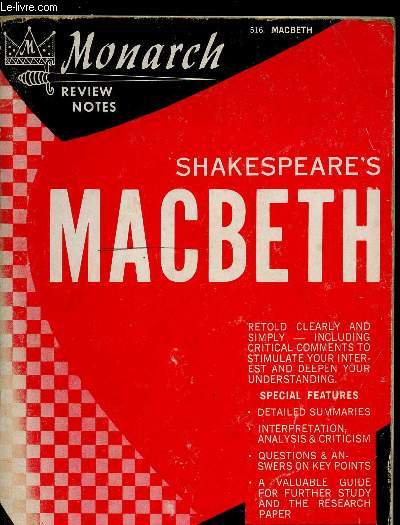 MONARCH REVIEW NOTES ON - SHAKESPEAR'S MACBETH