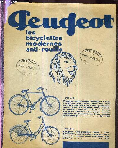 1 FEUILLET : PEUGEOT - LES BICYCLETTES MODERNES ANTI-ROUILLES