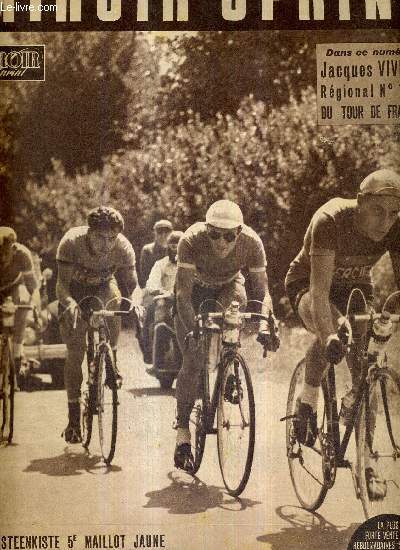 MIROIR SPRINT - N322 - 11 aout 1952 / Van Steenkiste 5e maillot jaune du tour de l'ouest / Jacques Vivier rgional n116 du tour de France / de Cherbourg a la Roche-sur-Yon, le tour de l'ouest a vu se succeder trois 