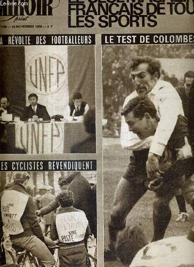 MIROIR SPRINT - N1169 - 19 novembre 1968 / la rvolte des footballeurs / le test de Colombes / les cyclistes revendiquent / record d'europe pour Besson / France-Springboks - sur un quart d'heure de pressing ...
