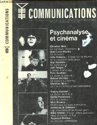 Communications n23 : Psychanalyse et cinma