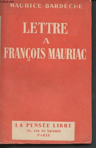 Lettre  Franois Mauriac