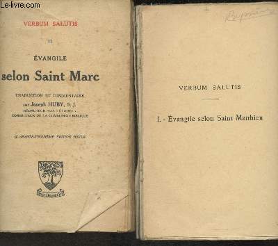 Verbum Salutis- I: Evangile selon Saint Marc et II: Evangile selon Saint Matthieu