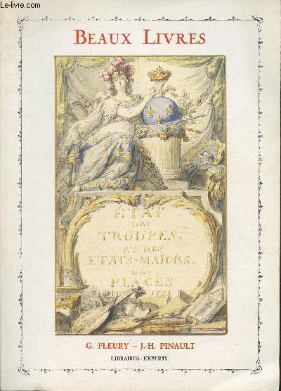 Catalogue des librairies Franois Ier (G. Fleury) et Pinault (J.H. Pinault)- n20- Art militaire