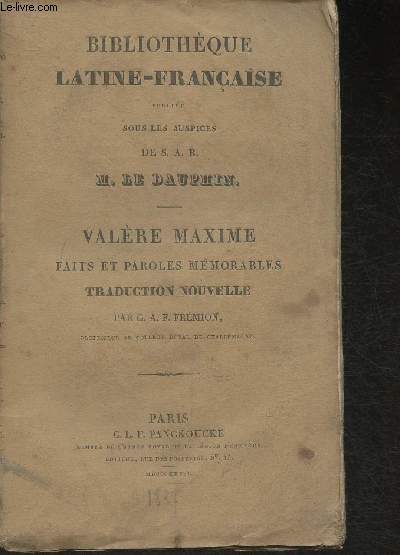 Bibliotque Latine-Franaise (Collection des classiques latins)