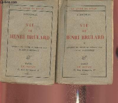 Vie de Henri Brulard Tomes I et II (2 volumes) (Collection 
