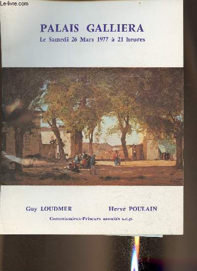 Catalogue de vente aux enchres/26 mars 1977- Palais Galliera