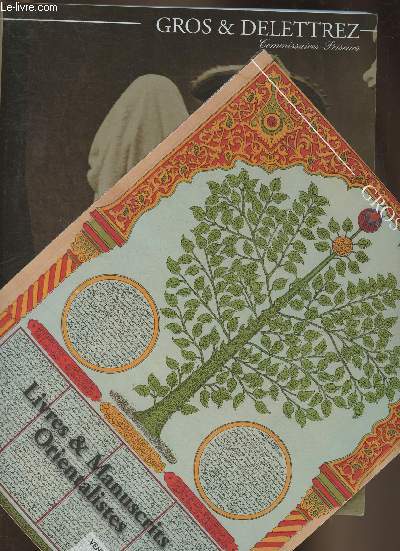 Lot de 2 Catalogues de vente aux enchres/photos, livres et manuscrits orientalistes- Bibliothque Marocaine- 18 dcembre 2014- 9 octobre 2015- Hotel Drouot
