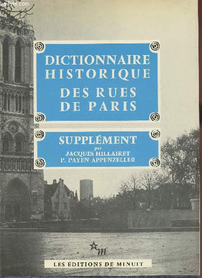 Dictionnaire historique des rues de Paris- Supplment