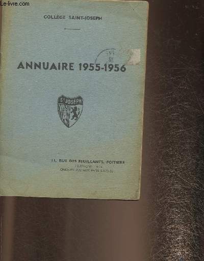 Annuaire 1955-1956- Collge Saint Joseph (poitiers)