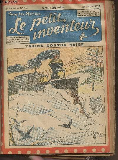 Le petit inventeur n46- 29 Janvier 1924- Trains contre neige