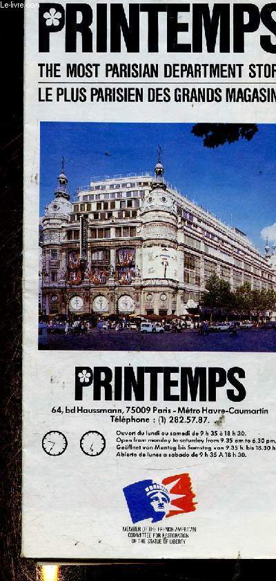 Printemps, le plus Parisien des grands magasins + 1 carte de Paris