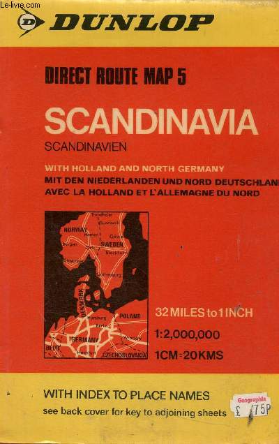 Direct Route Map 5 : Scandinavia. With Holland and North Germany. With index to place names