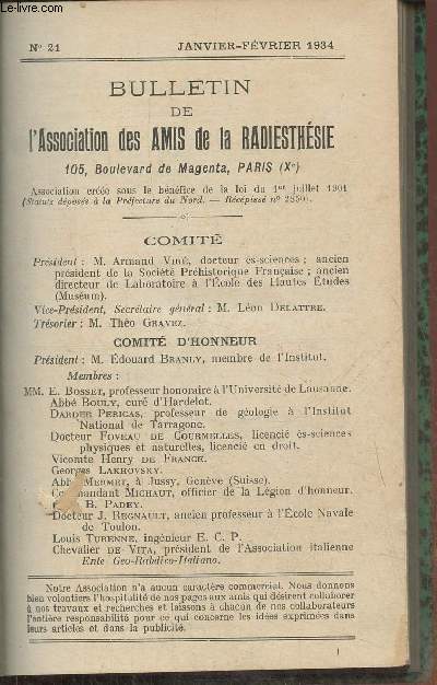 Bulletins de l'Association des amis de la radiesthsie n21  29 ( en 1 volume)