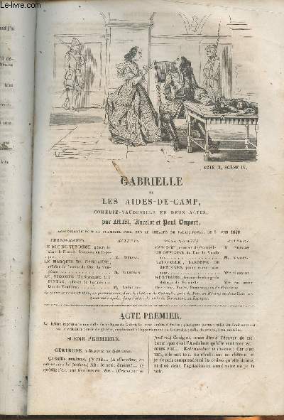 Gabrielle ou les aides-de-camp- comdie-vaudeville en 2 actes