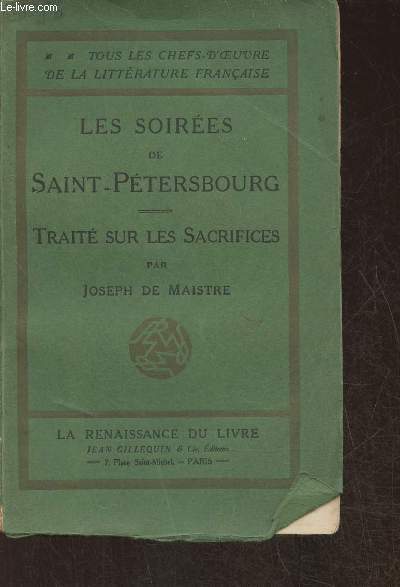 Les soires de Saint-Ptersbourg (extraits)- Trait sur les sacrifices
