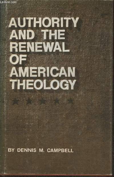 Authority and the renewal of American Theology