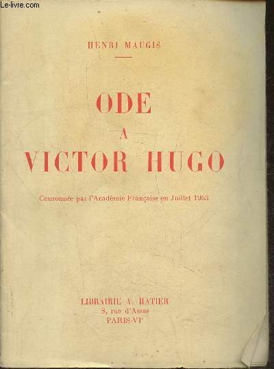 Ode  Victor Hugo