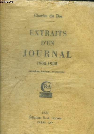 Extraits d'un journal 1908-1928