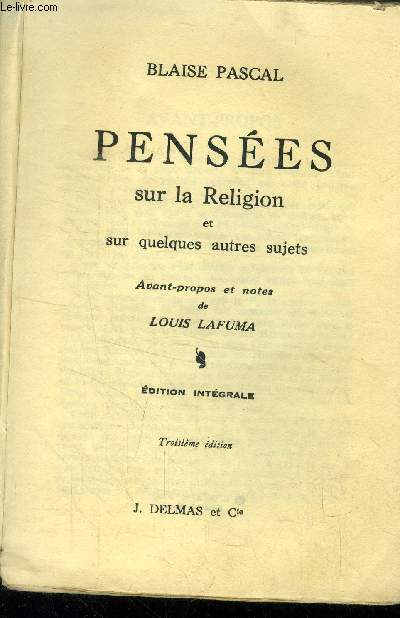 Penses sur la religion et sur quelques autres sujets