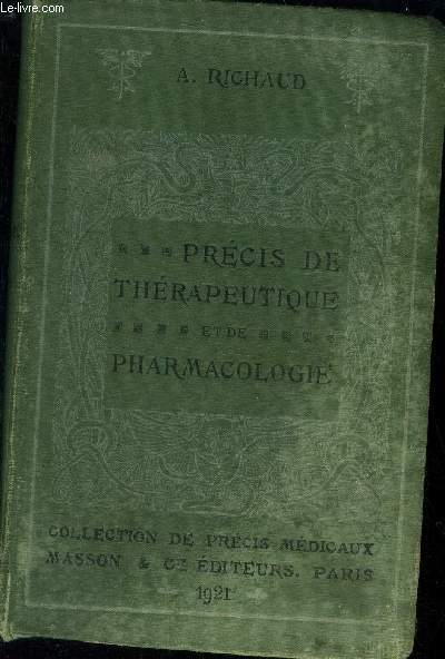 Prcis de thrapeutique et de pharmacologie, collection des prcis mdicaux