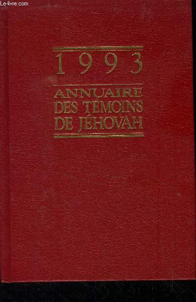 Annuaire des tmoins de Jhovah 1993