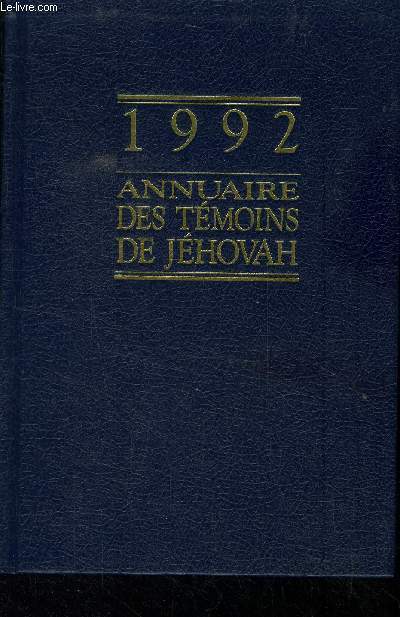 Annuaire des tmoins de Jhovah 1992